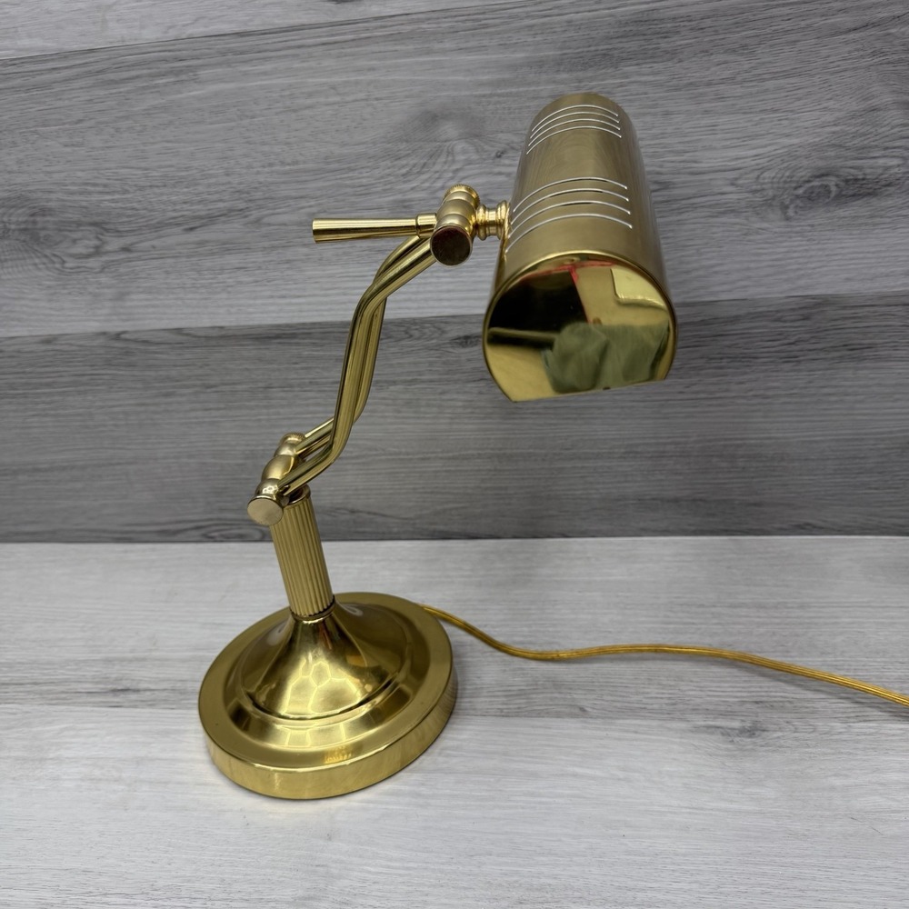 Brass Adjustable Desk Lamp Piano Lamp Reading Light VTG